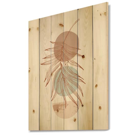 Designart - Moon & Sun Shapes In Retro Terracotta Tones II